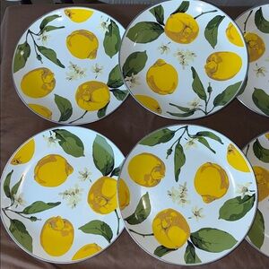 Pottery Barn Enamelware Lemon 🍋 Salad plates